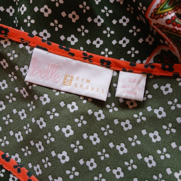 Belle By Kim Gravel Boho Top Size 2X - Picture 4 of 4